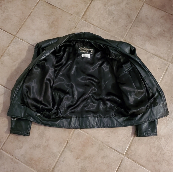 The Leather Ranch Vintage Black Genuine Leather Jacket, Unisex Size 2 - Picture 6 of 12